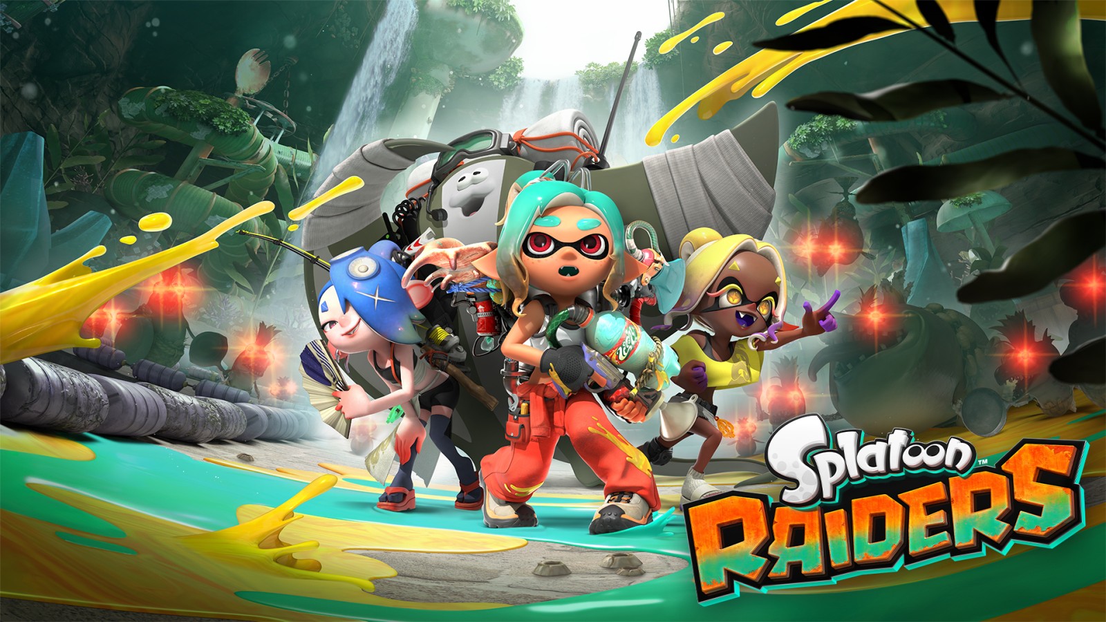 The Mechanic and Deep Cut in the official Splatoon Raiders key art