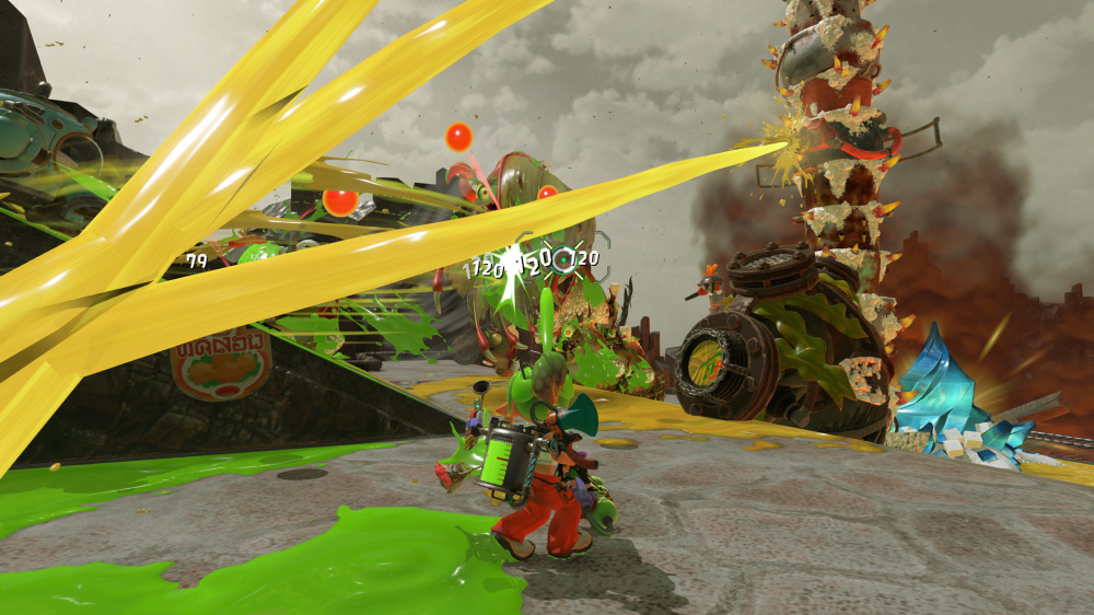 Splatoon Raiders boss combat screenshot
