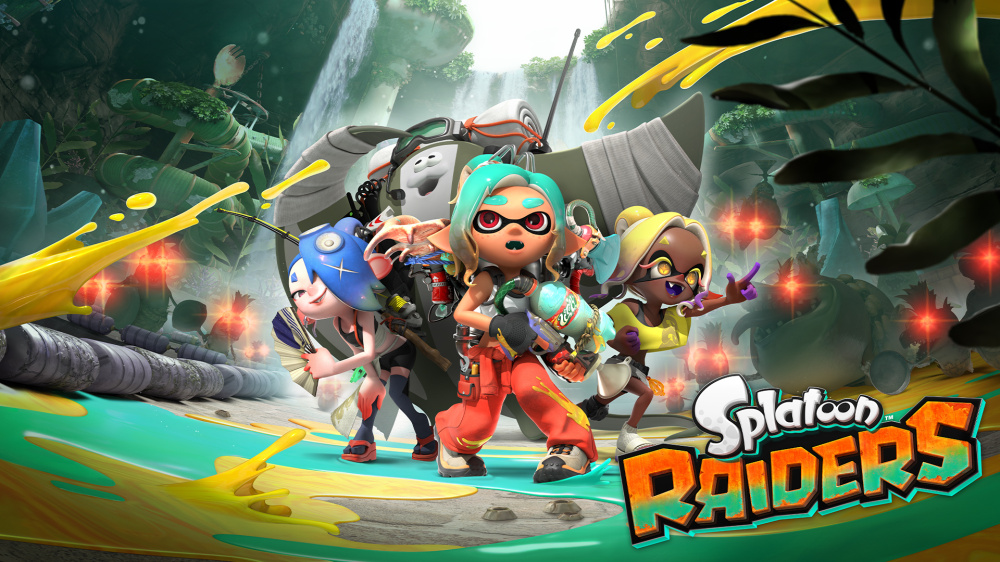 Splatoon Raiders key art with the main cast